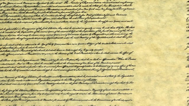 Constitution of United States Historical Document - We The People Bill of Rights