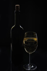 white wine in glass