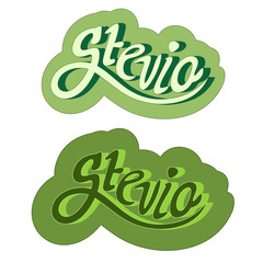 Original hand drawn illustration text: Stevia. Vector.