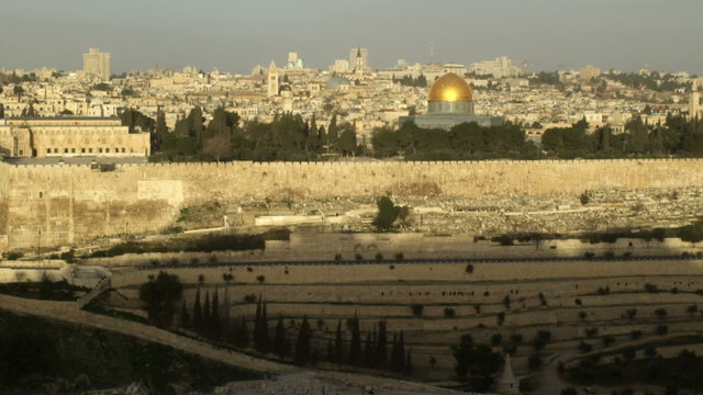 Royalty Free Stock Video Footage of Old Jerusalem filmed in Israel at 4k with Red.