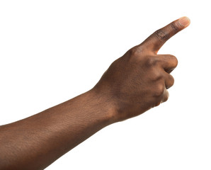 Human hand isolated on white