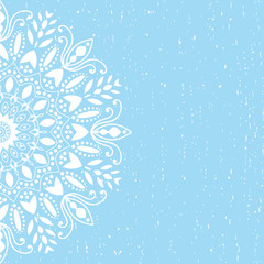 Blue background mandala vector
