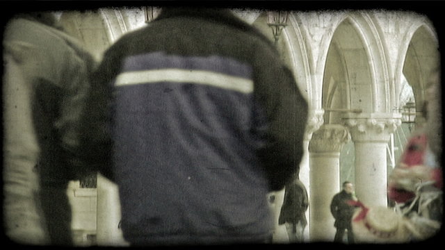 Archway Walkers 2. Vintage stylized video clip.