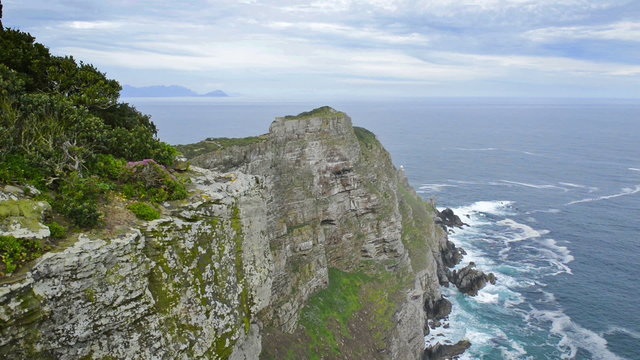 Cape Point in the Cape of Good Hope region of Table Mountain National Park, South Africa in high definition footage