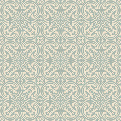 Elegant antique background image of round geometry kaleidoscope pattern.
