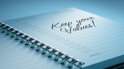 Closeup of a personal calendar setting an important date represe