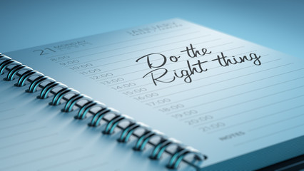 Closeup of a personal calendar setting an important date represe