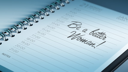 Closeup of a personal calendar setting an important date represe