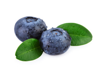 Two Blueberries Macro Closeup
