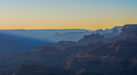 Majestic Vista of the Grand Canyon at Dusk