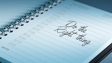 Closeup of a personal calendar setting an important date represe