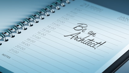 Closeup of a personal calendar setting an important date represe