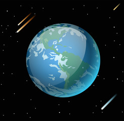 Obraz na płótnie Canvas Earth planet 3d vector illustration