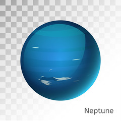 Neptune planet 3d vector illustration