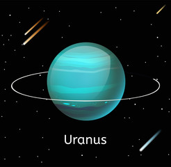 Obraz na płótnie Canvas Uranus planet 3d vector illustration