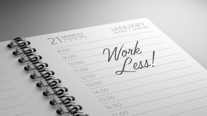 Closeup of a personal calendar setting an important date represe