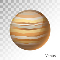Venus planet 3d vector illustration