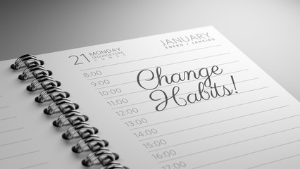 Obraz premium Closeup of a personal calendar setting an important date represe