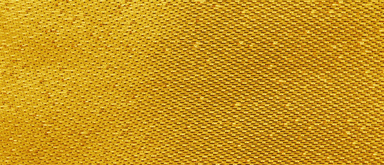 Gold thread on the fabric