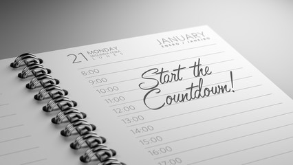 Fototapeta premium Closeup of a personal calendar setting an important date represe