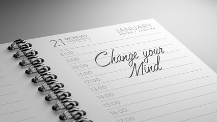 Fototapeta premium Closeup of a personal calendar setting an important date represe