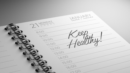 Obraz premium Closeup of a personal calendar setting an important date represe