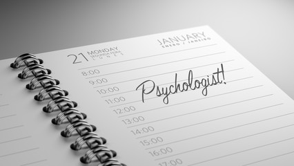 Closeup of a personal calendar setting an important date represe