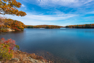 Naklejka premium Reflection,Lake Nawahunta New Jersey