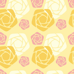 Seamless pattern with stylized roses