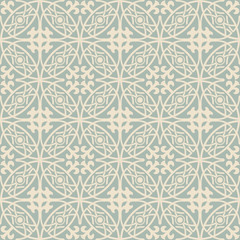 Elegant antique background image of cross round frame geometry pattern.
