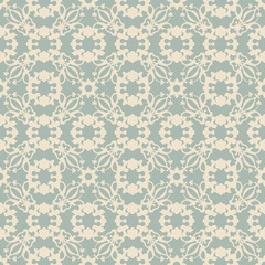 Elegant antique background image of round flower kaleidoscope pattern.

