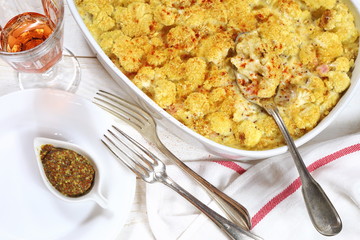 cauliflower  casserole and Dijon mustard
