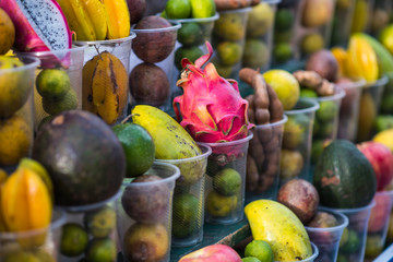 Local street fruit shop in Luang Prabang, Laos
