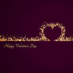 Happy valentine day background with hearts. Vector illustration