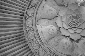 Stone carving  flower.
