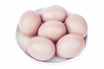 Eggs isolated on white background
