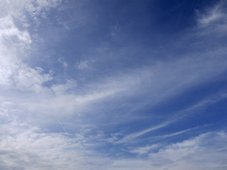 clouds in the blue sky