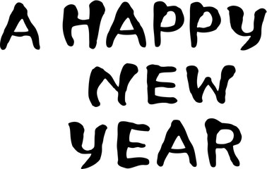 A HAPPY NEW YEAR 文字素材