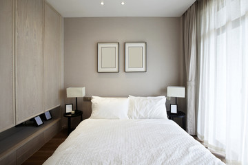 Fototapeta premium Elegant house bedroom interiors