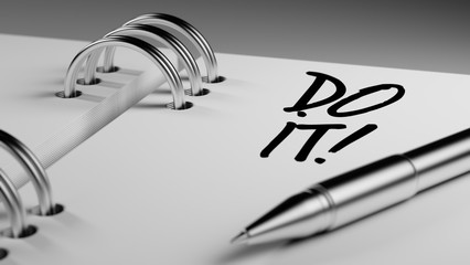 Closeup of a personal agenda setting an important date writing w