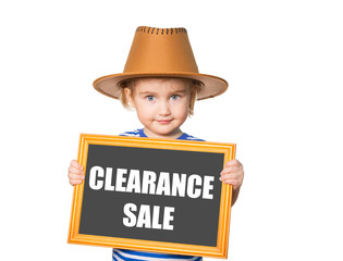 Text  clearance sale.