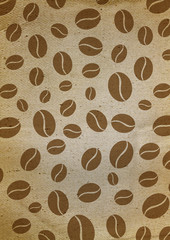 Pattern coffee with fabric texture