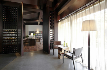 The clubhouse interiors
