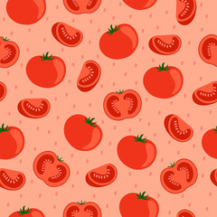 Tomatoes . Seamless pattern