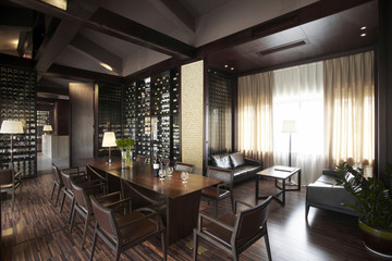 The clubhouse interiors
