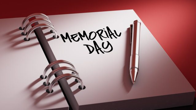 Closeup of a personal agenda setting an important date writing w - Powered by Adobe