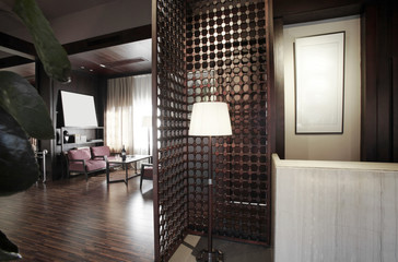 The clubhouse interiors
