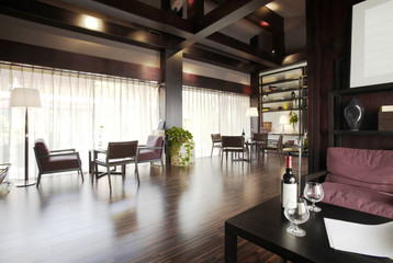 The clubhouse interiors
