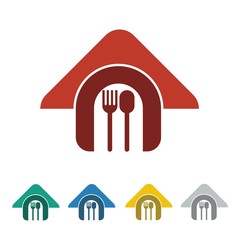 Fototapeta premium restaurant logo icon vector