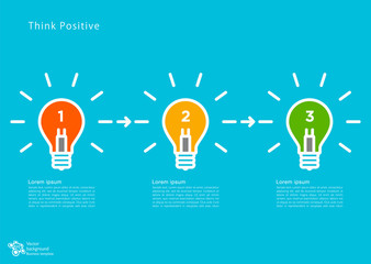 Think Positive #Vector Graphic
